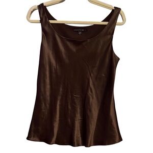 Lafayette 148 New York Chocolate Silk Top